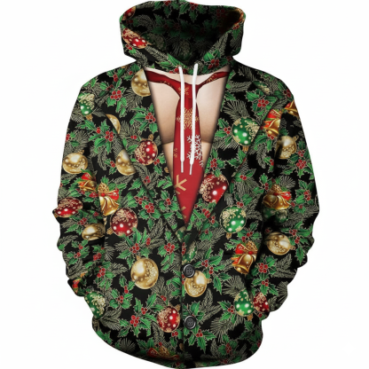 Christmas All Over Print 3D Graphic Long Sleeve Hoodie