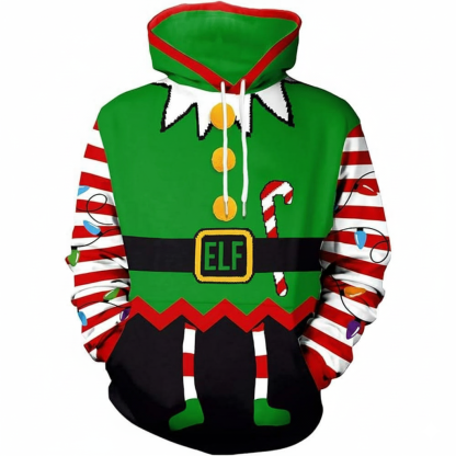 Christmas All Over Print 3D Graphic Long Sleeve Hoodie