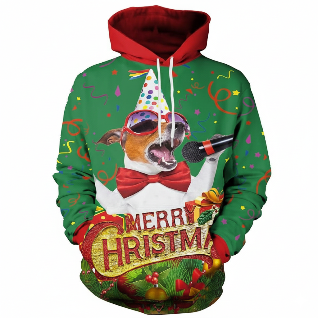 Christmas All Over Print 3D Graphic Long Sleeve Hoodie