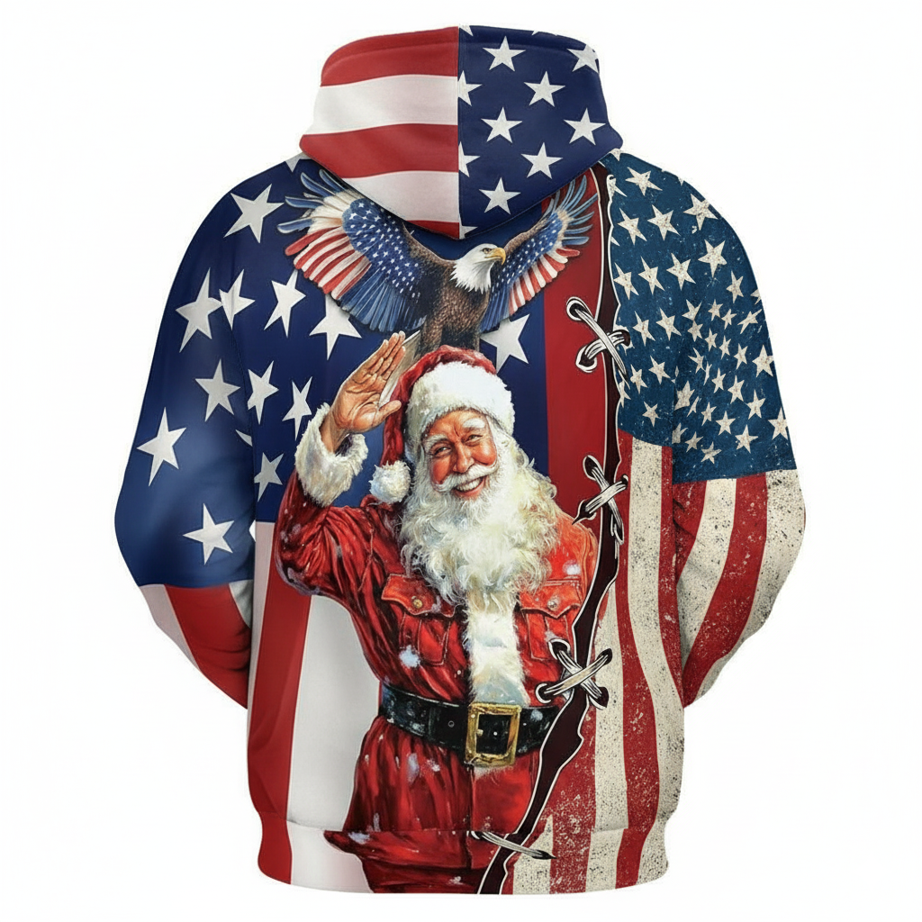 Christmas Santa Claus All Over Print Hoodie