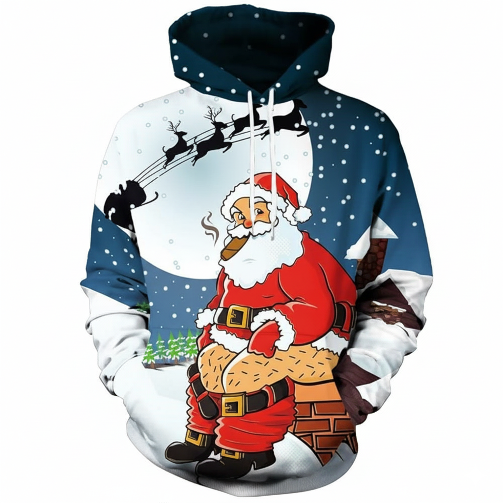 Christmas All Over Print 3D Graphic Long Sleeve Hoodie