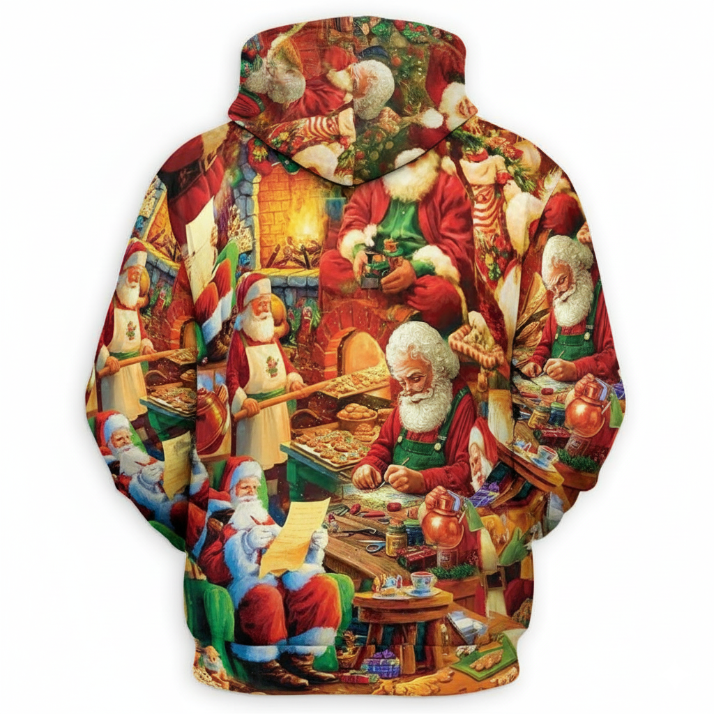Christmas Santa Claus All Over Print Hoodie