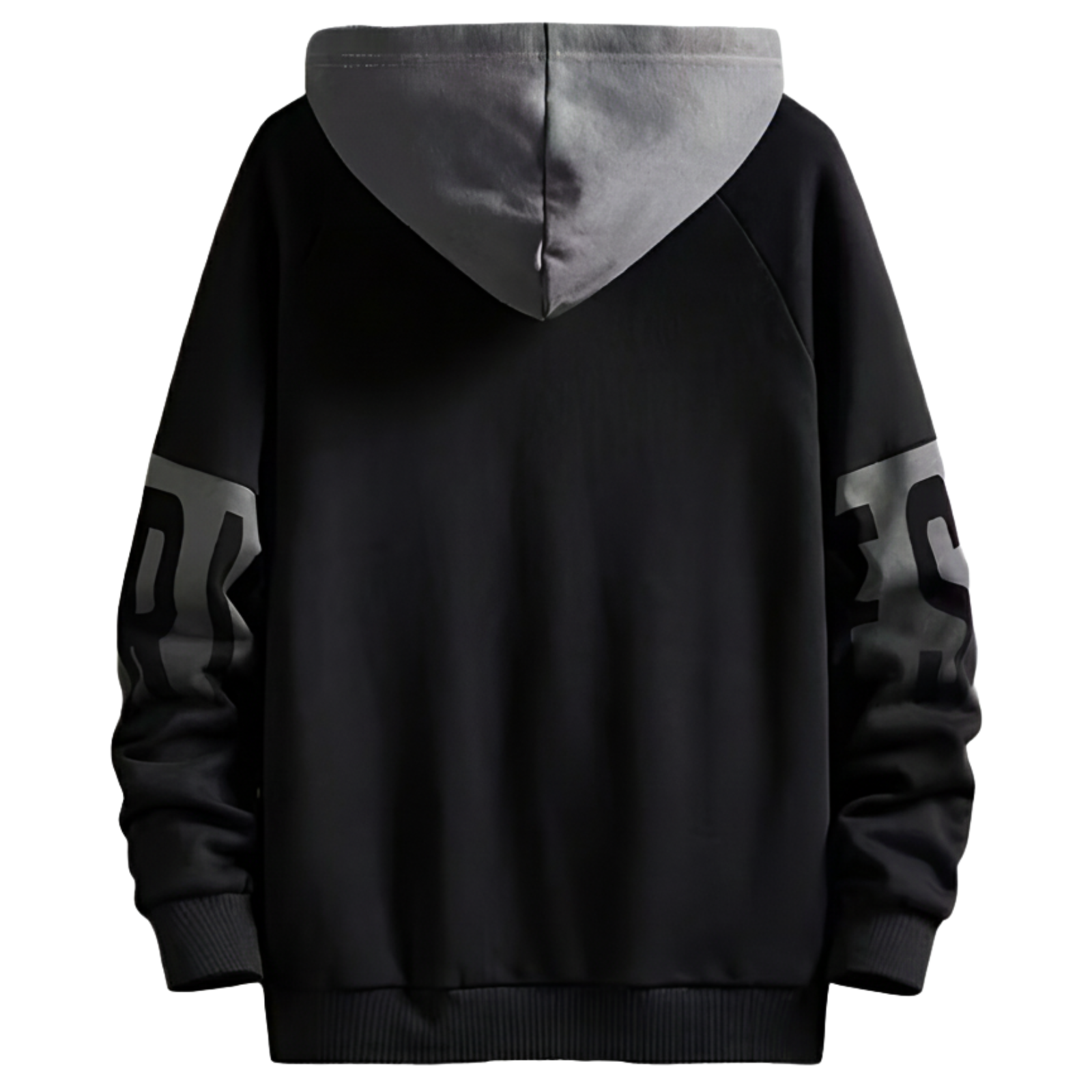 Men Pullover with Adjustable Drawstring Color Block Hoodie