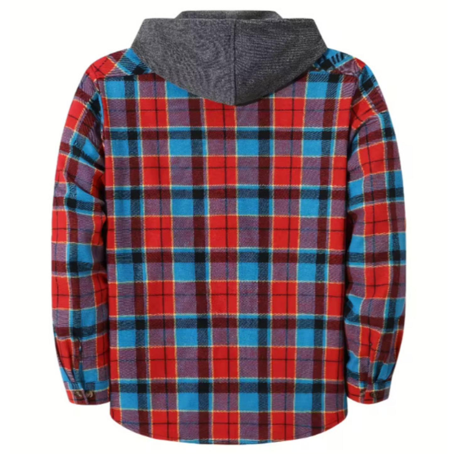 Men Sporty Pullover Button Front Closure Hoodie