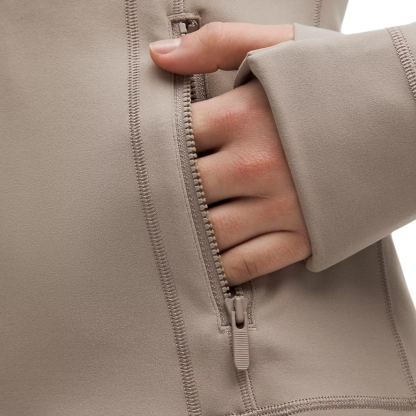 Athletic Zip Jacket With Sculpted Silhouette