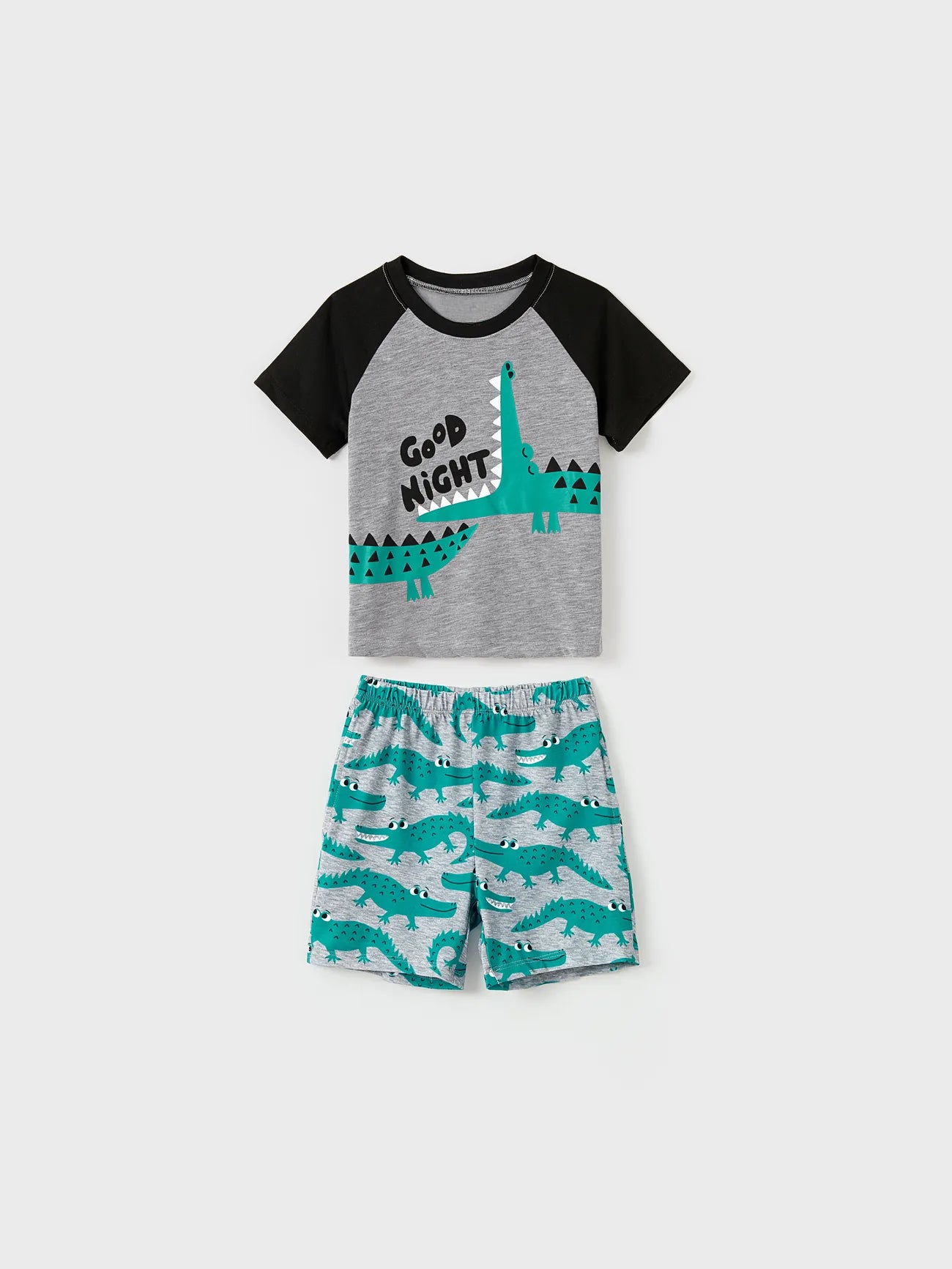Family Matching Crocodile Print Summer Pajamas Boy