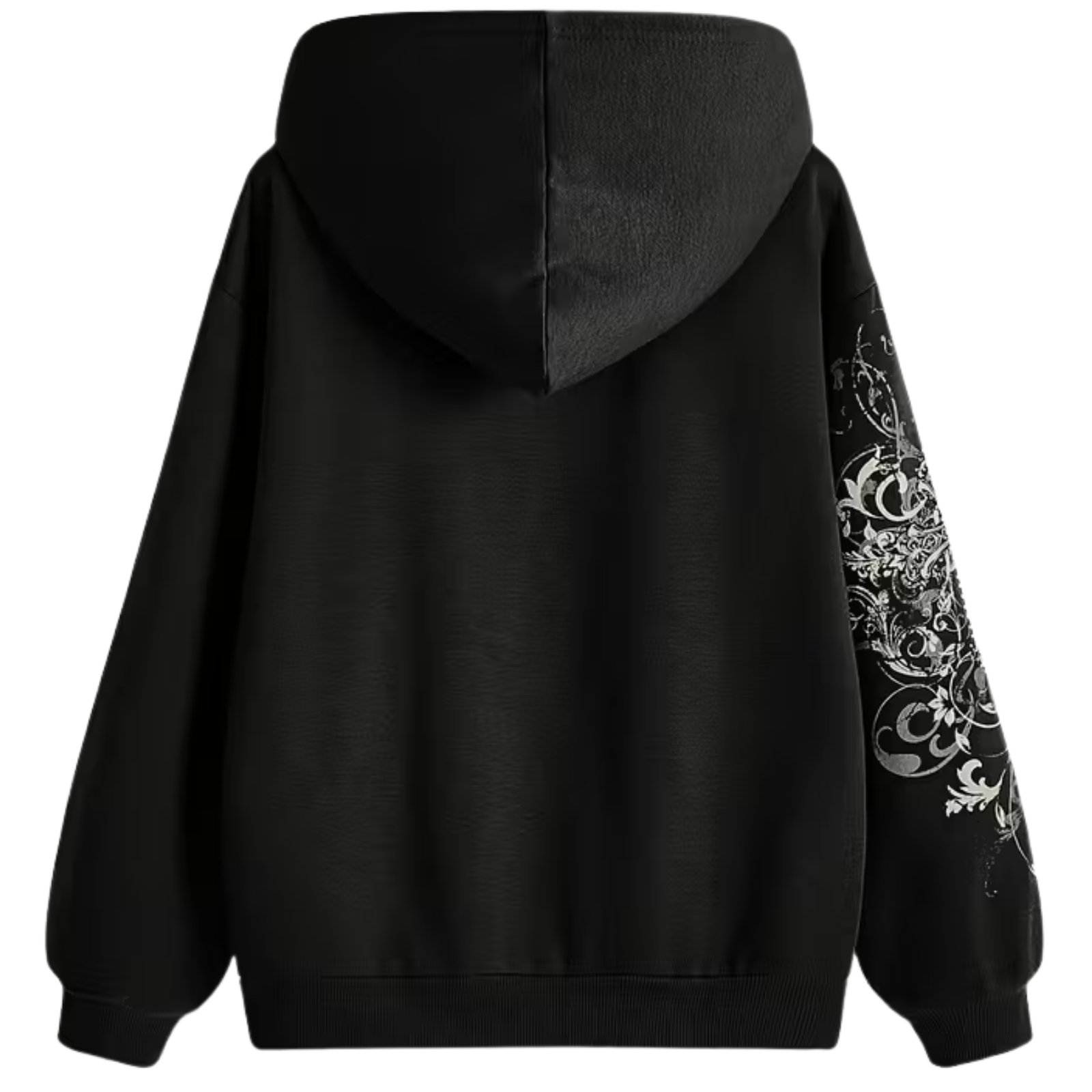 Women Gothic Angel Wings and Cross Graphic Hoodie