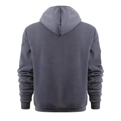 Casual Zip Up Hoodie With Kangaroo Pocket