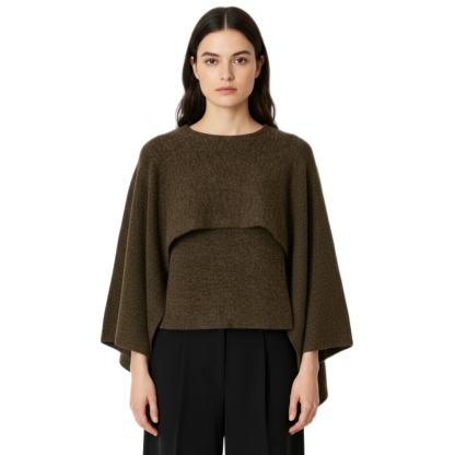 Knitted Cape Top for Women
