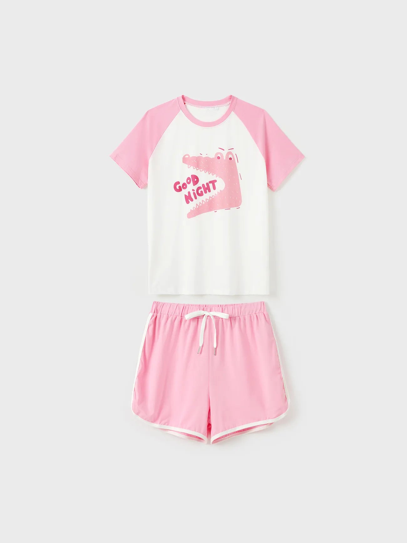 Family Matching Crocodile Print Summer Pajamas Women