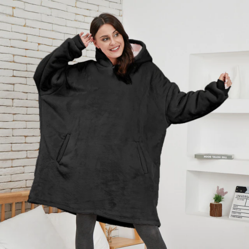 The Giant and Warm Pocket Fleece Oversized Blanket Hoodie-Soco Hoodie