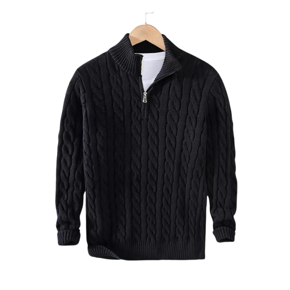 Half Zip Knit Sweater For Men