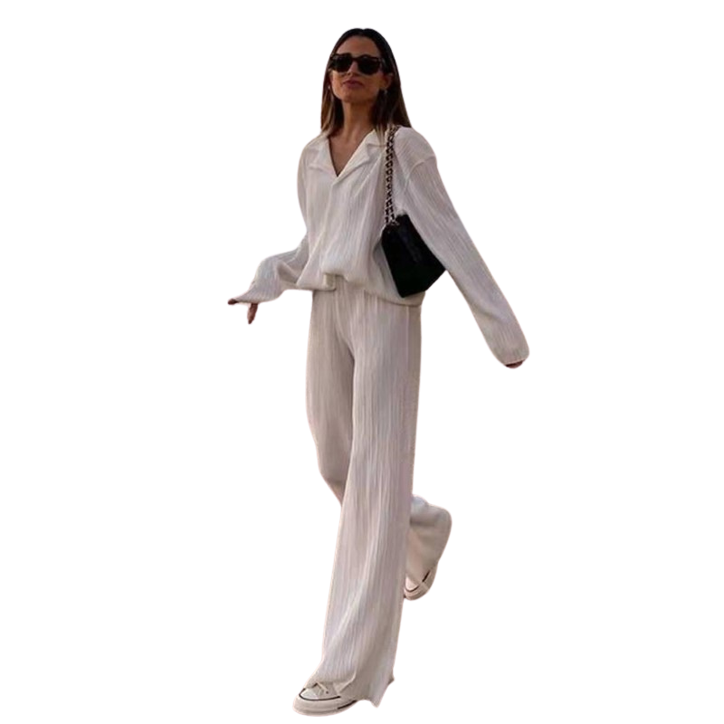 Spring Summer 2 Piece Streetwear Set White