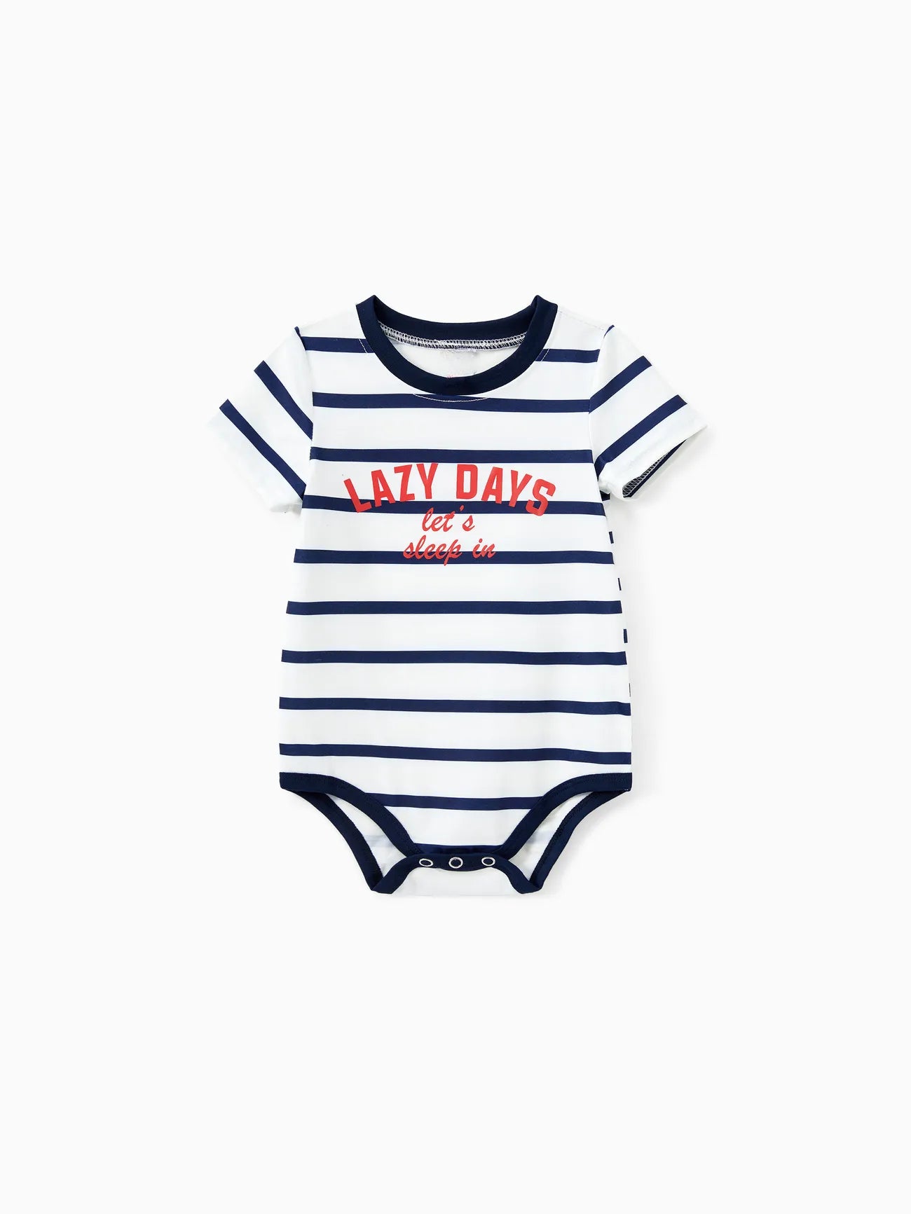 Family Matching Preppy Striped Pajama Set With Shorts Baby