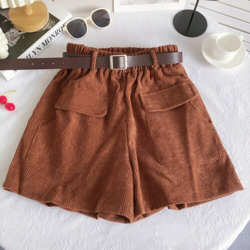 Casual Elastic High Waist Loose Shorts For Women-Soco Hoodie
