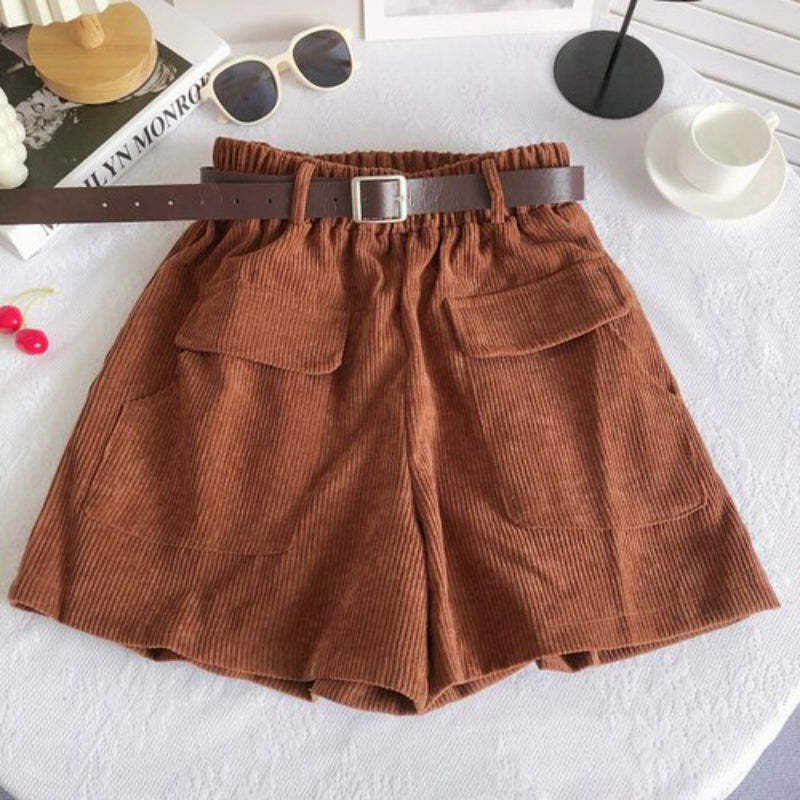 Casual Elastic High Waist Loose Shorts For Women-Soco Hoodie