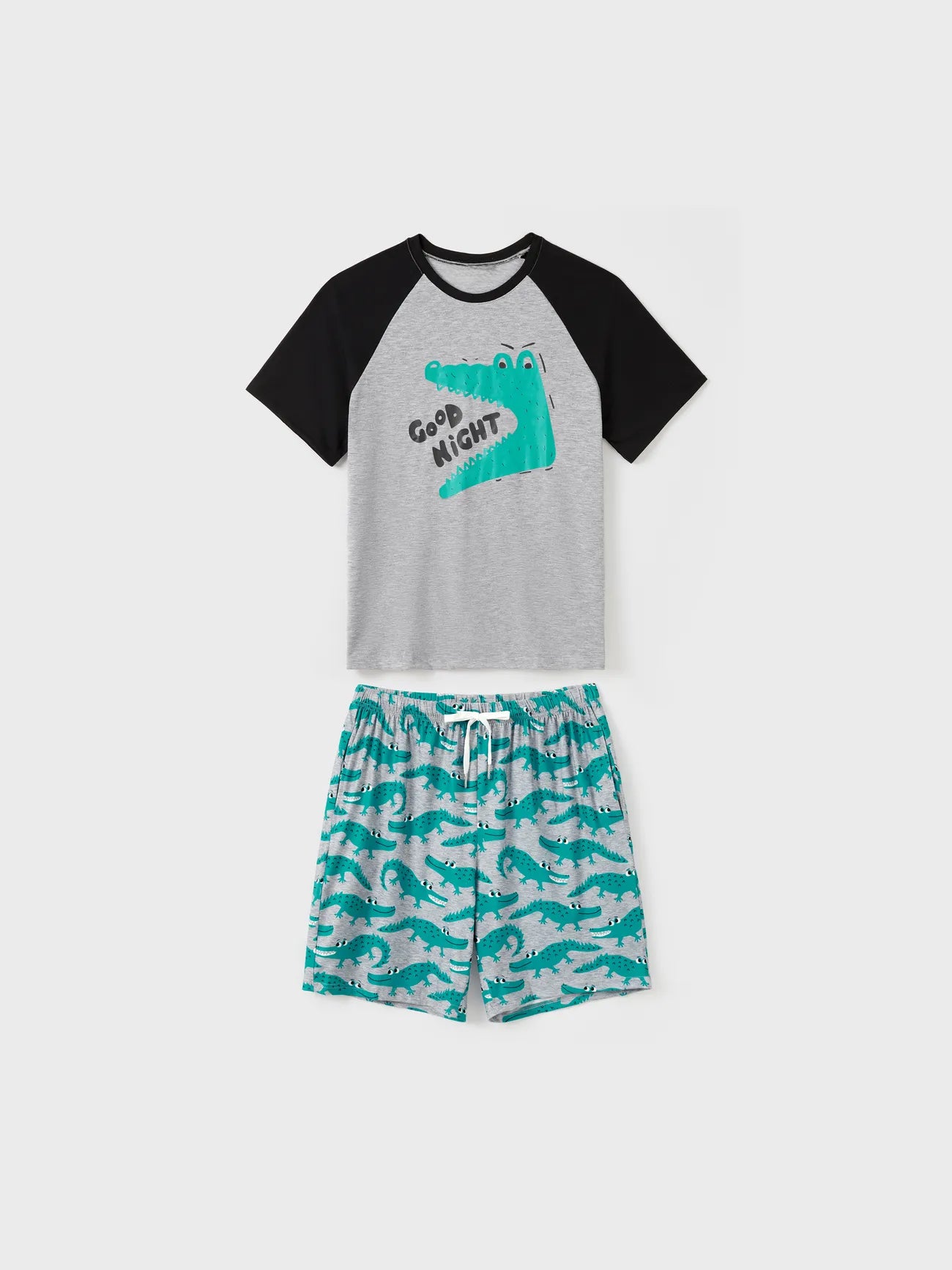 Family Matching Crocodile Print Summer Pajamas Men