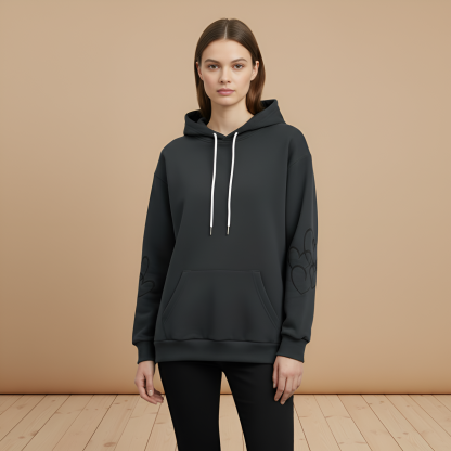 Cow Print Plus Size Kangaroo Pocket Hoodie