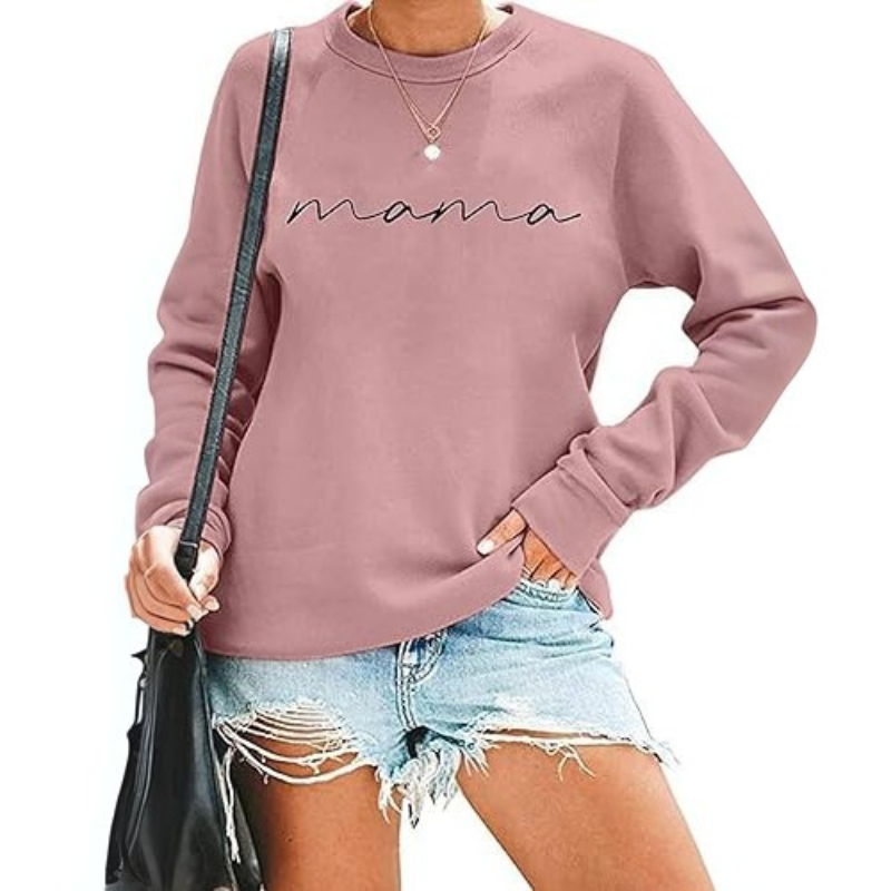 Minimalist Mama Printed Sweatshirt Pink
