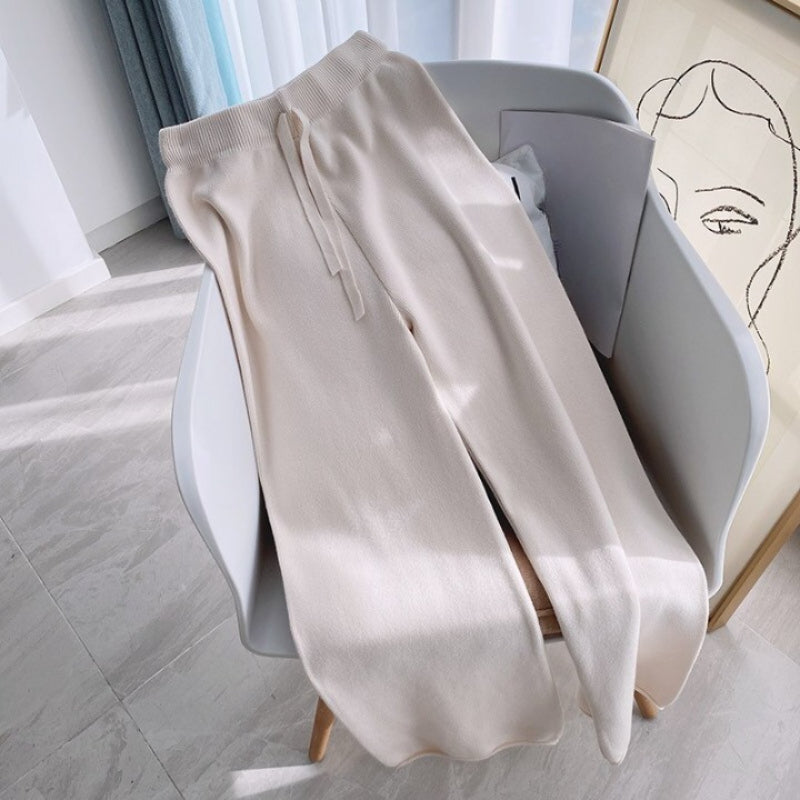 Casual Woolen Full Length Pants For Women-Soco Hoodie