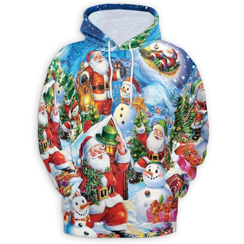 Christmas Santa Claus All Over Print Hoodie