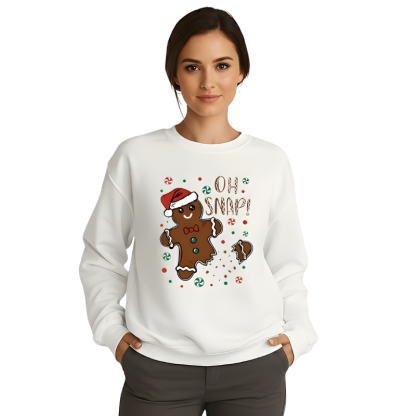 Women Christmas Gingerbread Graphic Sweatshirt
