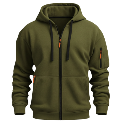 Hooded Zip Up Jacket For Men
