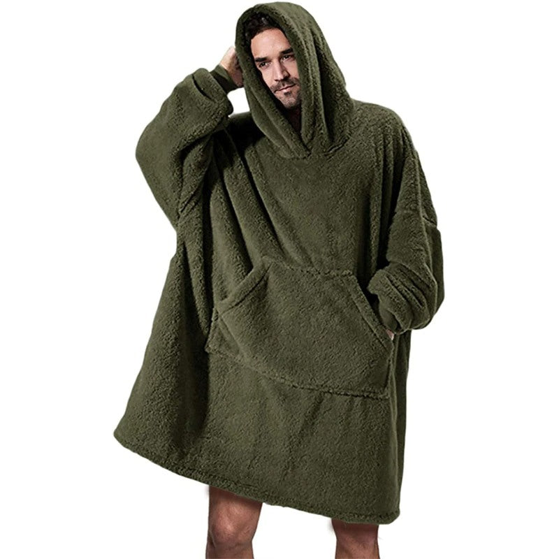 Winter Oversize Hoodies Blanket With Sleeves-Soco Hoodie