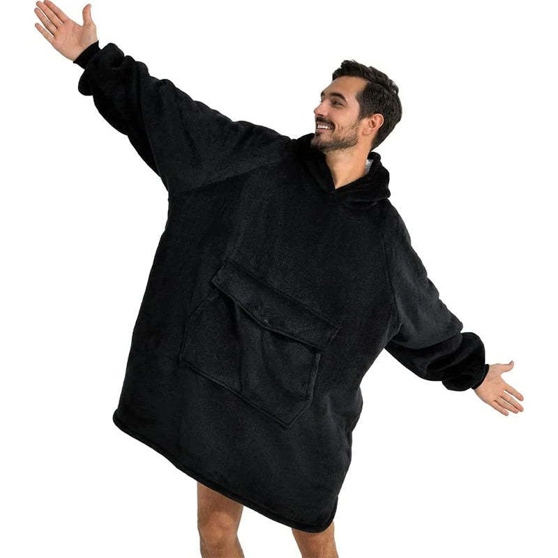 Winter Plush Sherpa Giant Oversized Hoodie Robe-Soco Hoodie