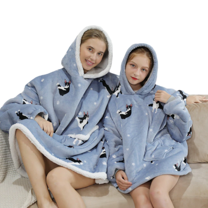 The Lovely Mom and Daughter Blanket Hoodie-Soco Hoodie