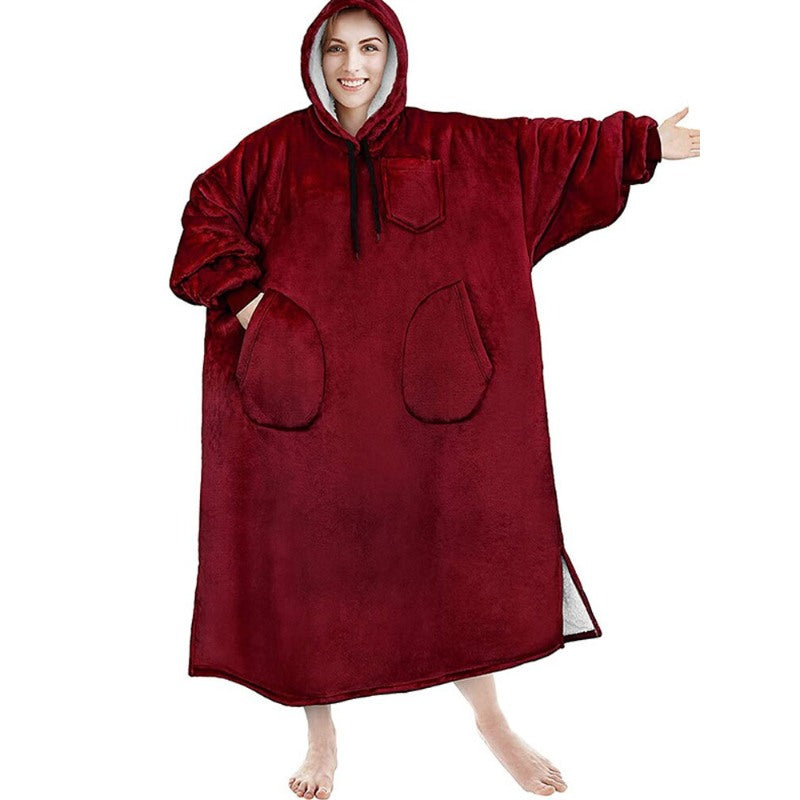 Warm Flannel Oversized Long Hoodies-Soco Hoodie