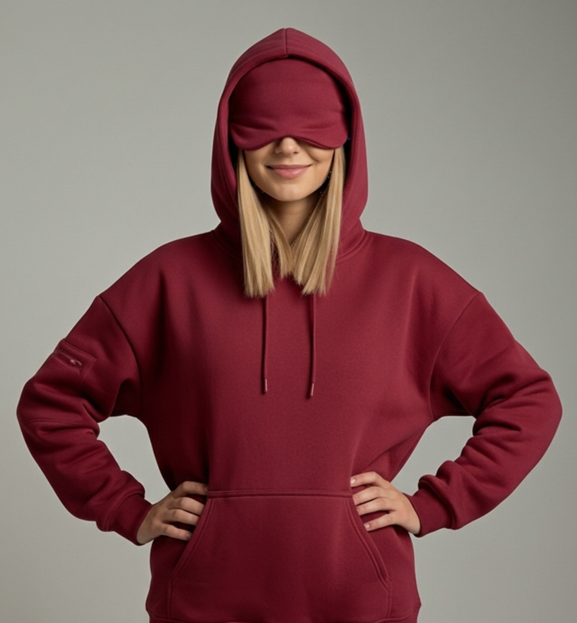 Travel Ready Eyemask Layering Pullover Hoodie