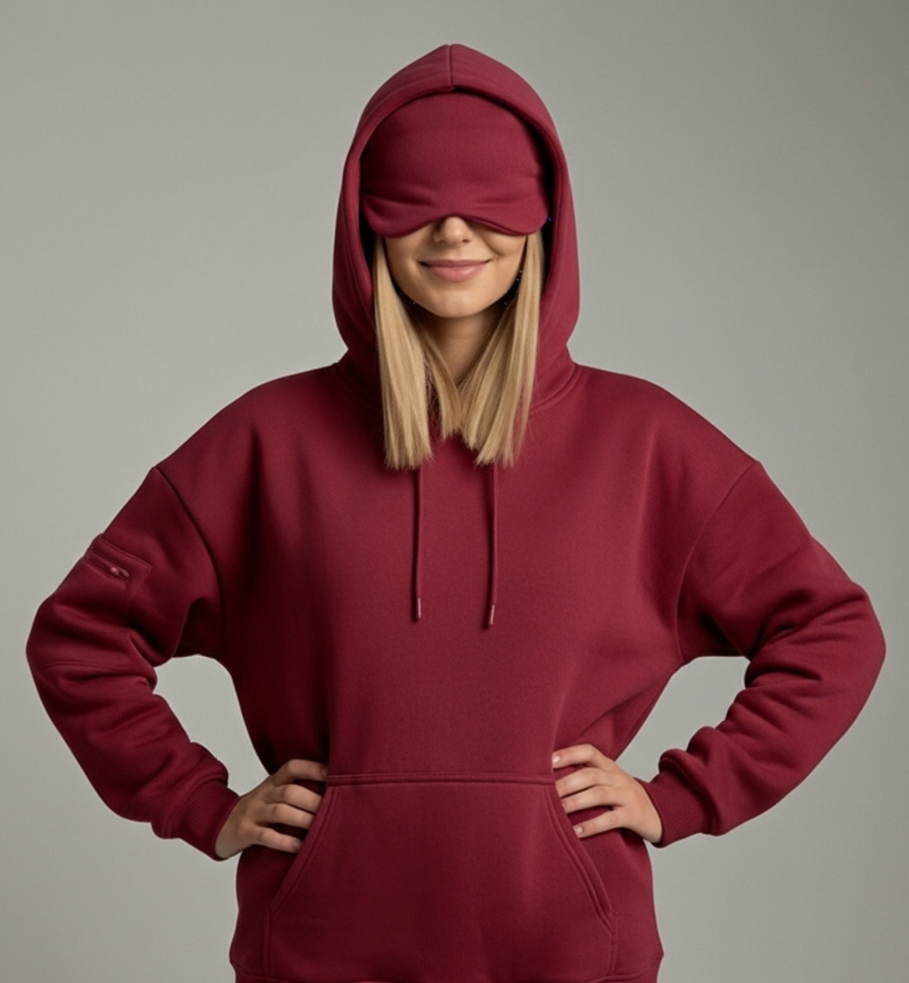 Travel Ready Eyemask Layering Pullover Hoodie