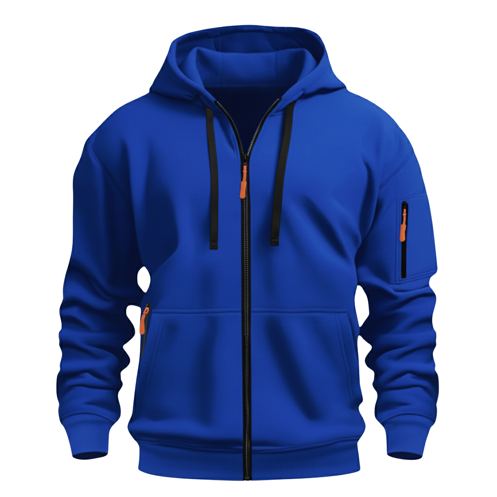 Hooded Zip Up Jacket For Men