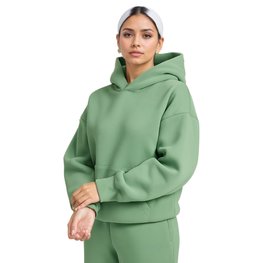 Comfort Fit Fleece Hoodie Green