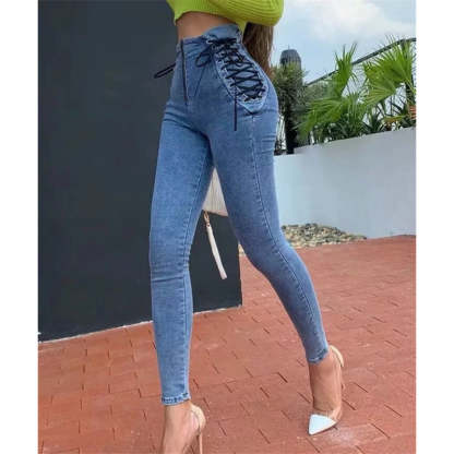 High Waist Slim Pencil Denim Pant-Soco Hoodie