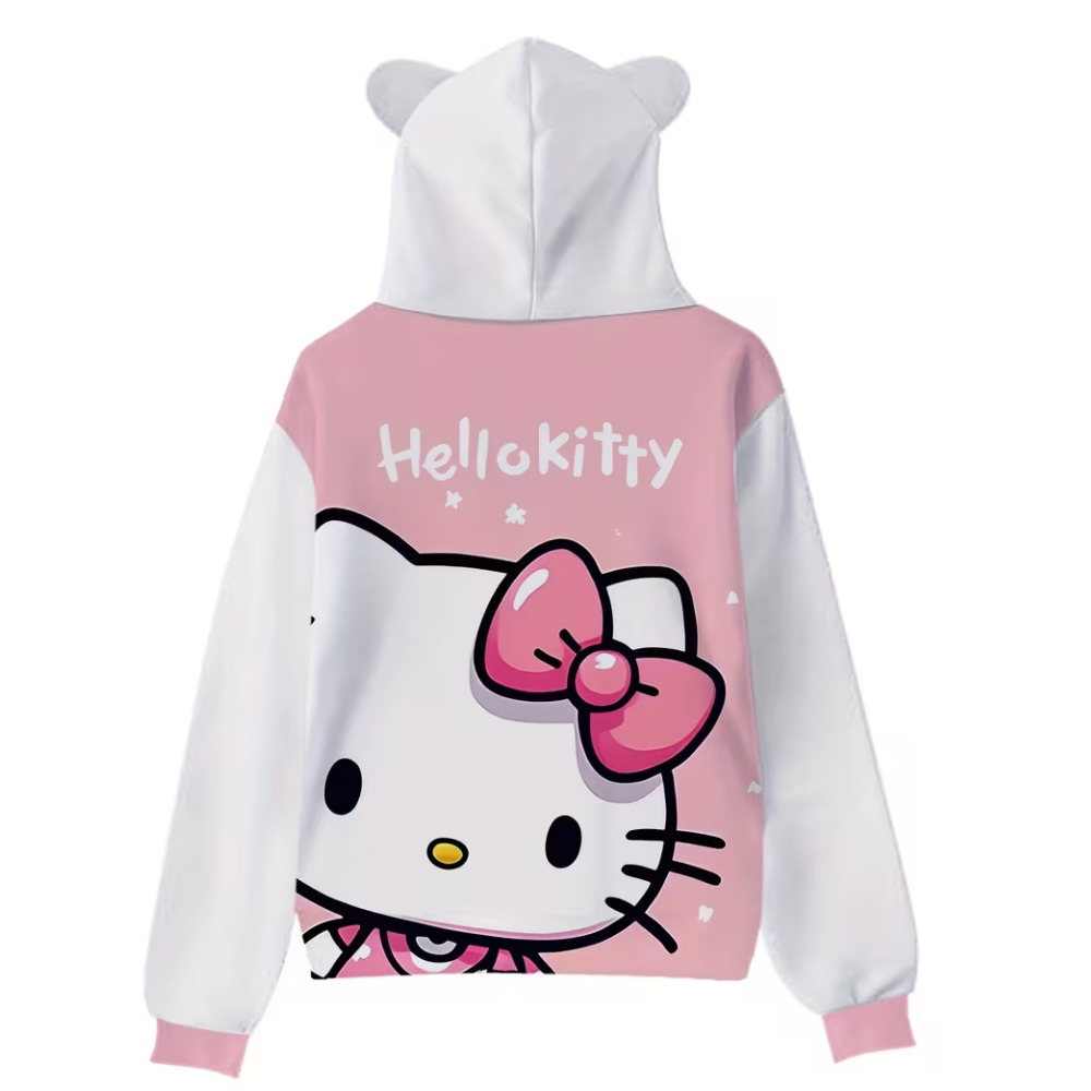 Cartoon Character Hooded Long Sleeve Hoodie For Womens