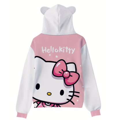 Cartoon Character Hooded Long Sleeve Hoodie For Womens