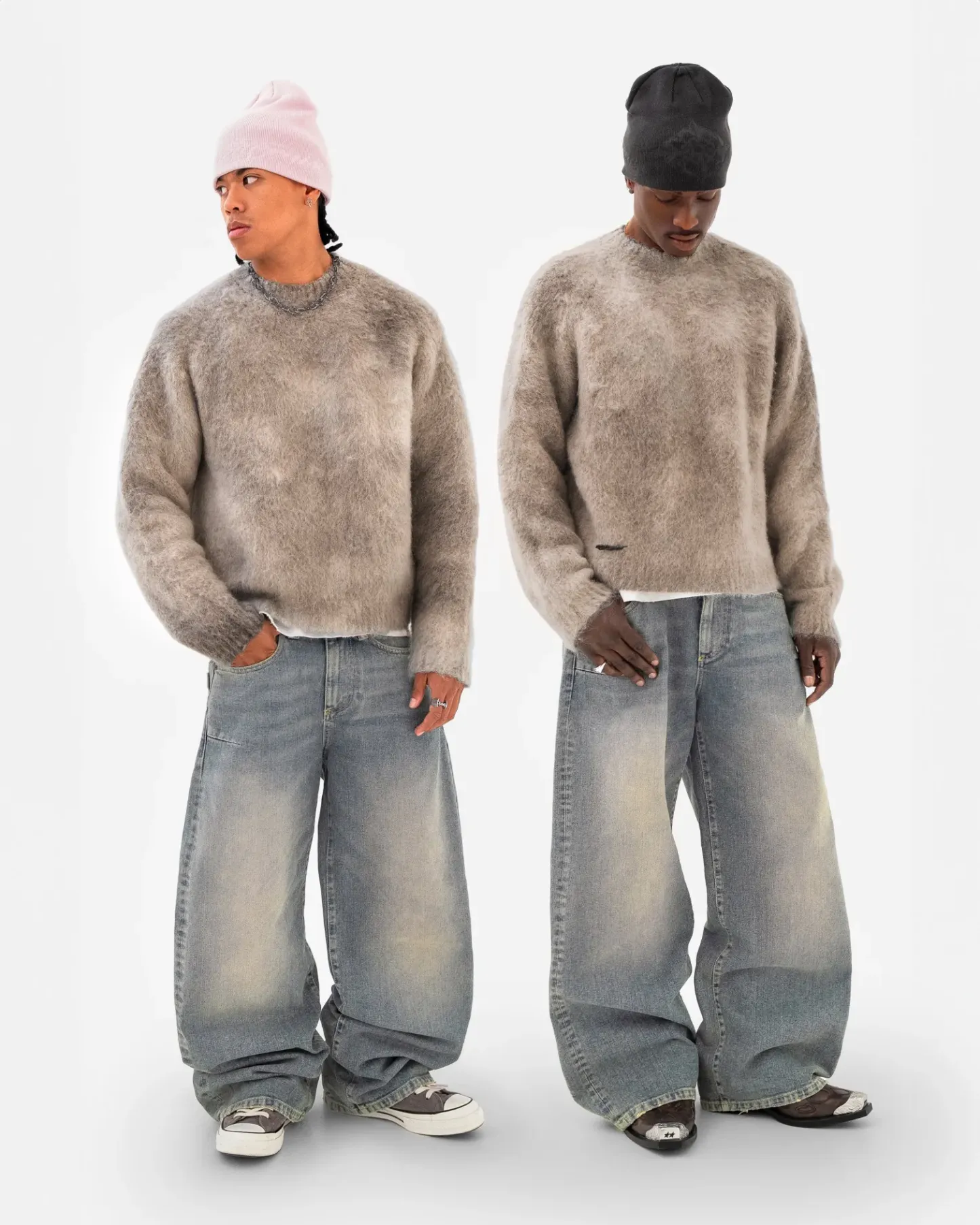 Nuvola Mohair Knit Sweatshirt 