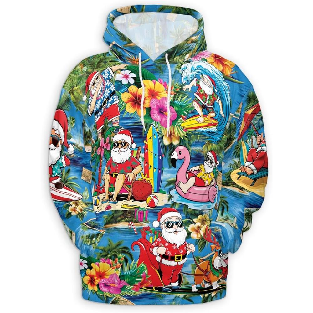 Christmas Santa Claus All Over Print Hoodie