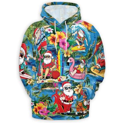 Christmas Santa Claus All Over Print Hoodie