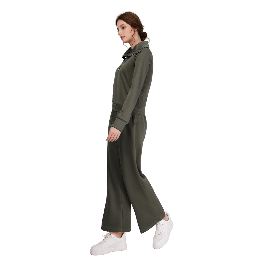 Solid Color Loungewear Set For Women-Soco Hoodie
