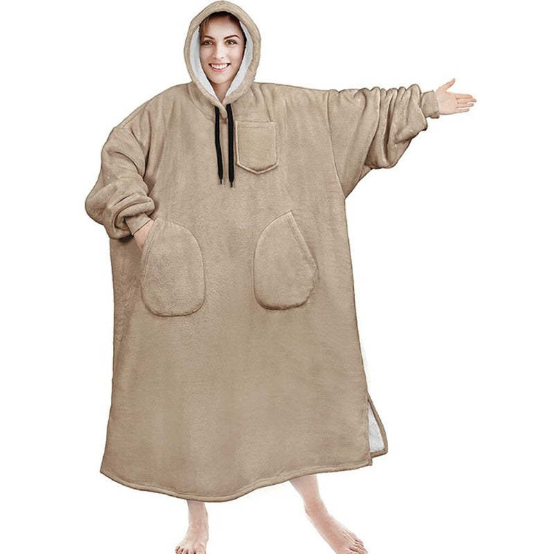 Warm Flannel Oversized Long Hoodies-Soco Hoodie