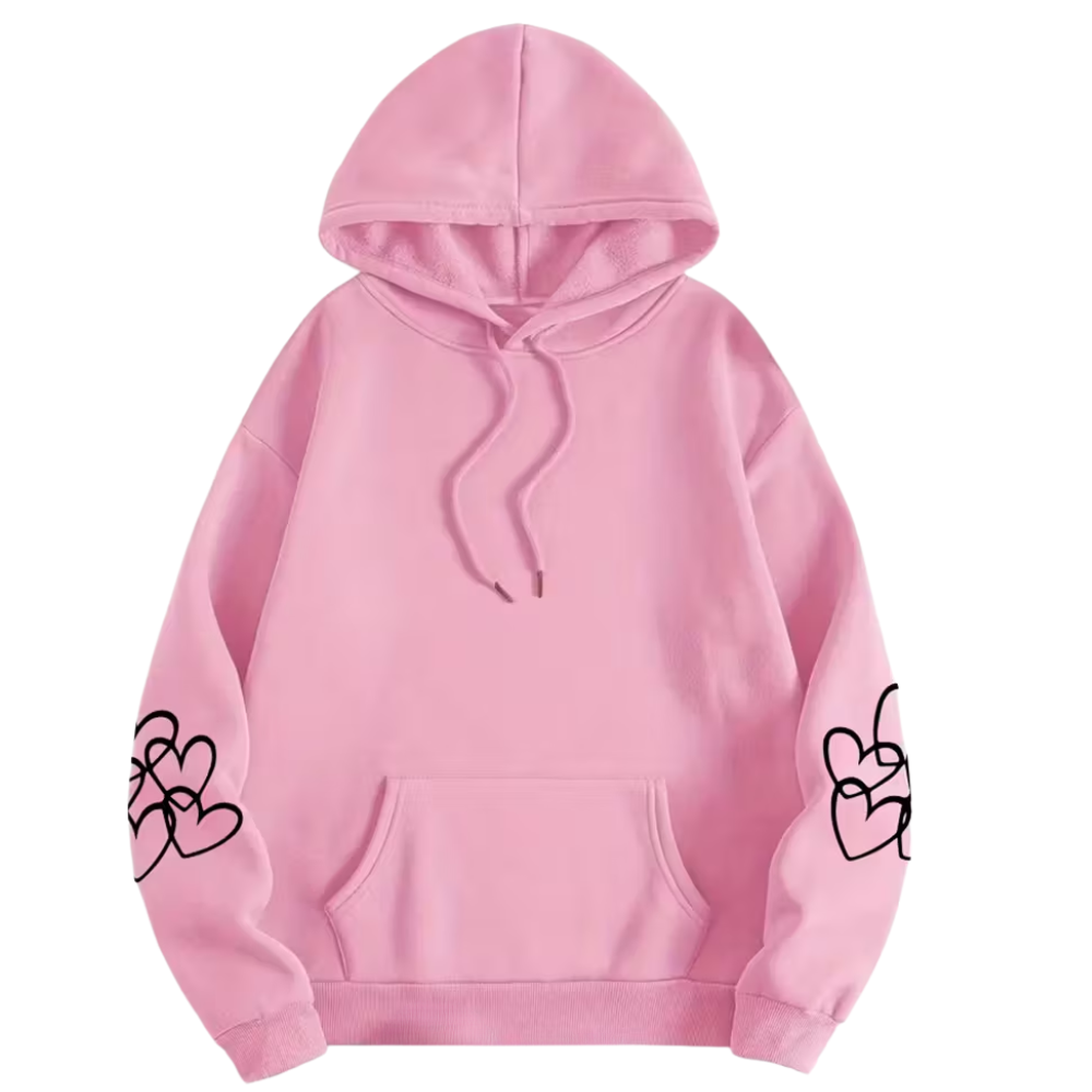Oversized Highland Cow Print Hoodie For Women