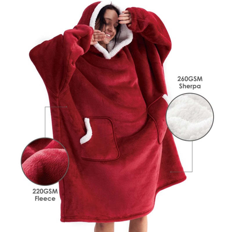 Winter Oversized Fleece Hoodies Blanket-Soco Hoodie