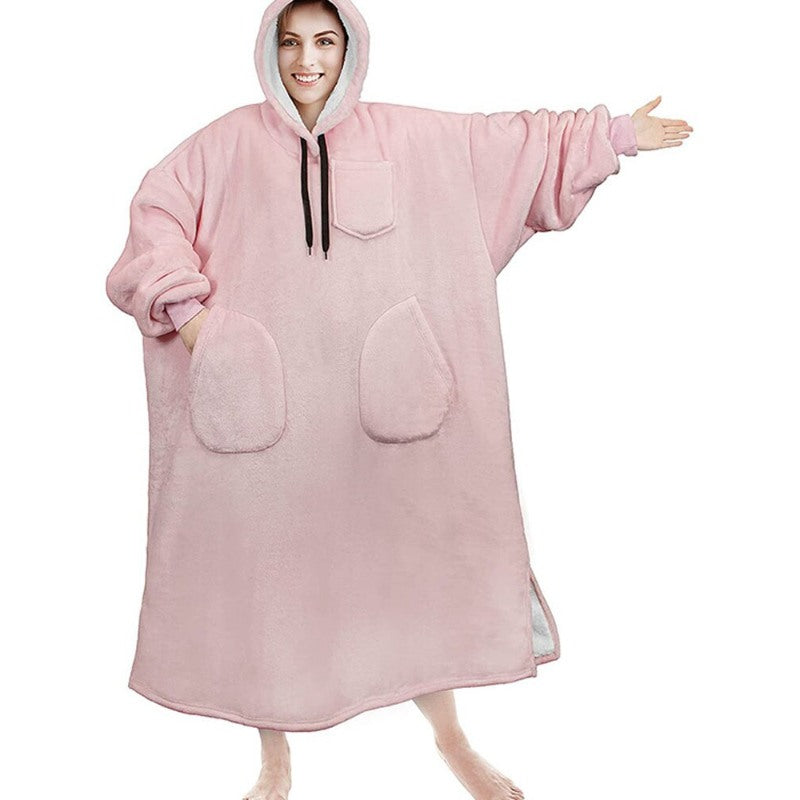 Warm Flannel Oversized Long Hoodies-Soco Hoodie