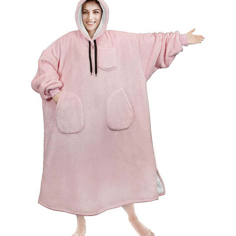 Warm Flannel Oversized Long Hoodies-Soco Hoodie