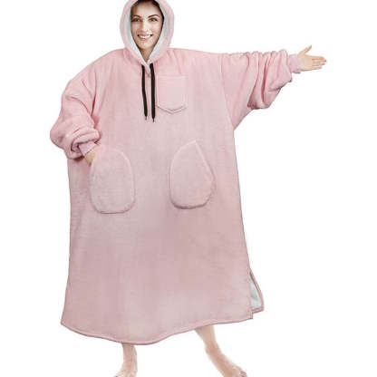 Warm Flannel Oversized Long Hoodies-Soco Hoodie