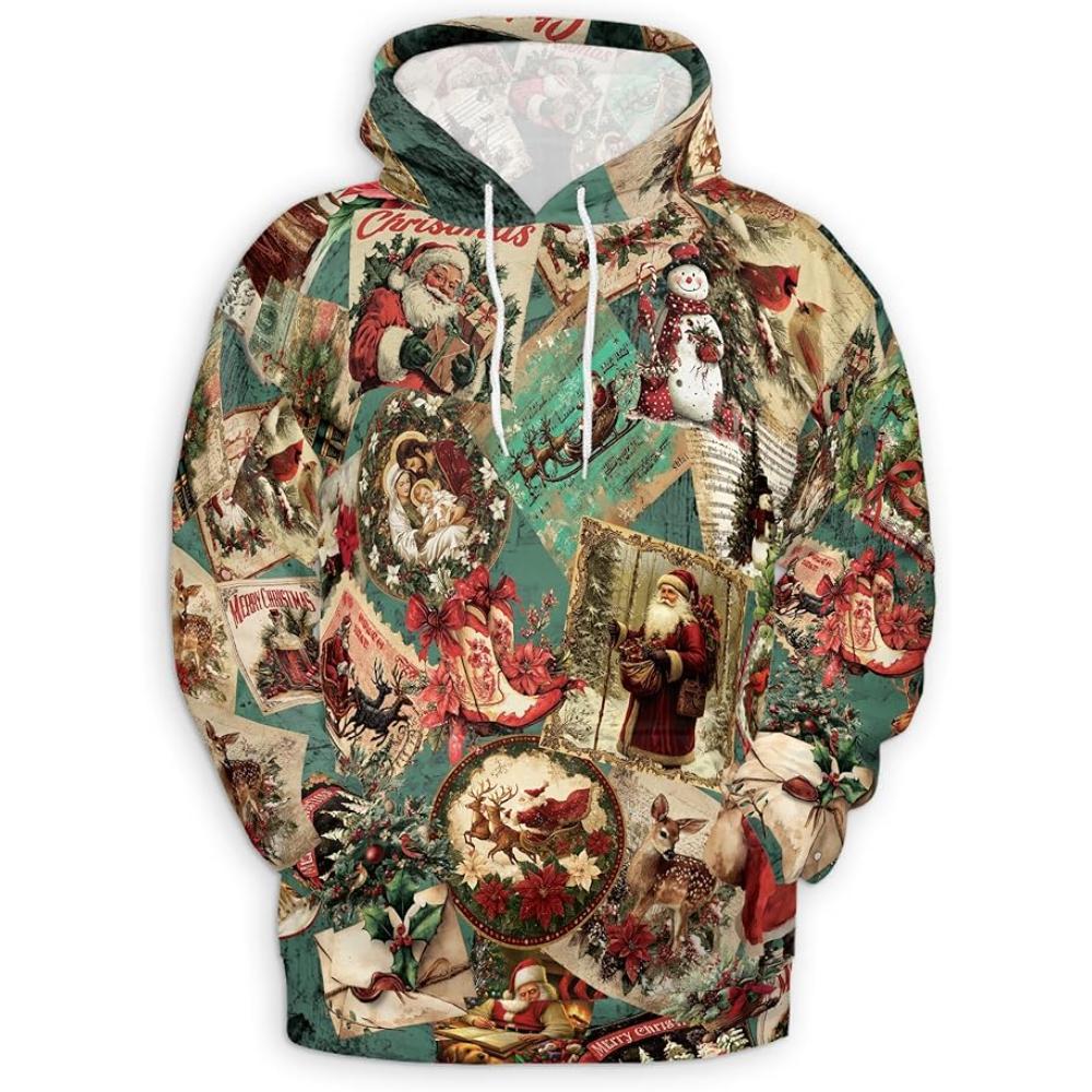 Christmas Santa Claus All Over Print Hoodie