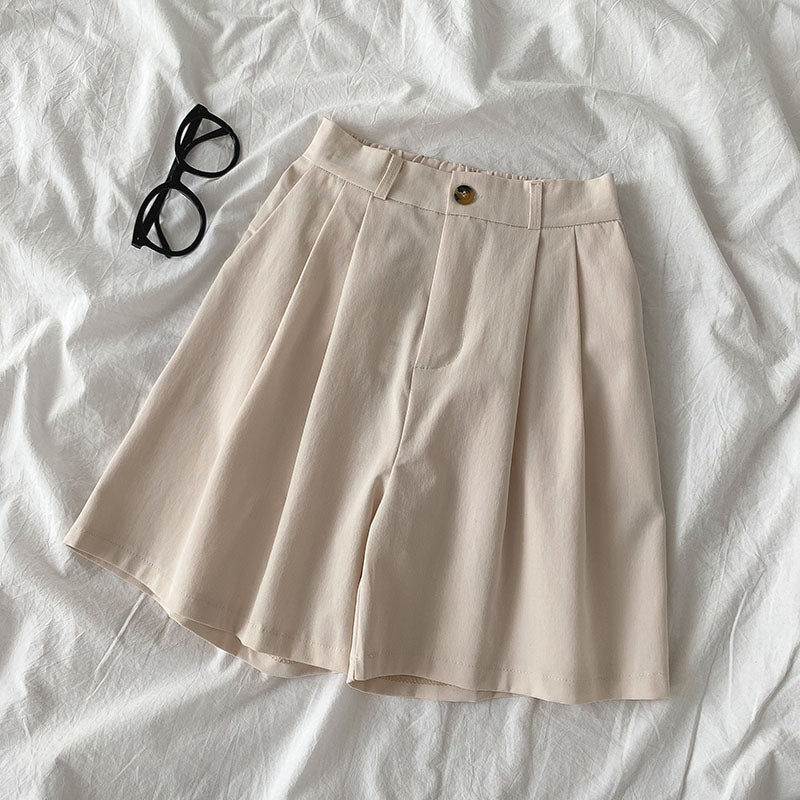 Korean Casual High Waist Loose Shorts-Soco Hoodie